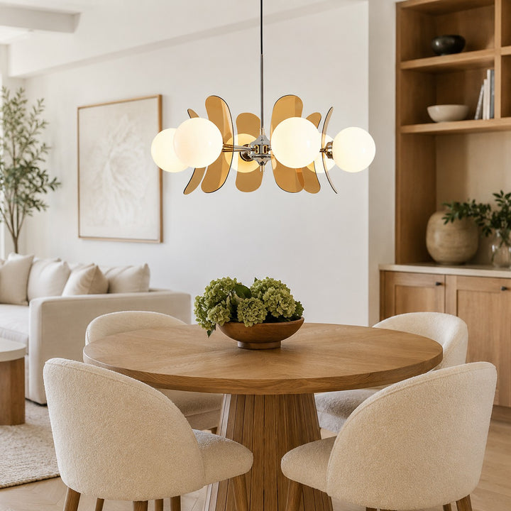 Coloured Petal Chandelier
