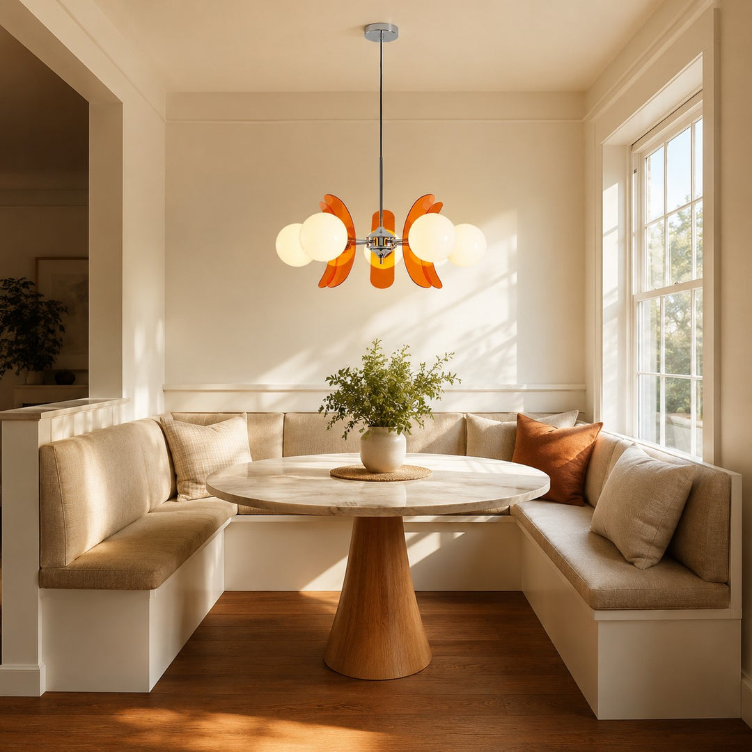 Coloured Petal Chandelier