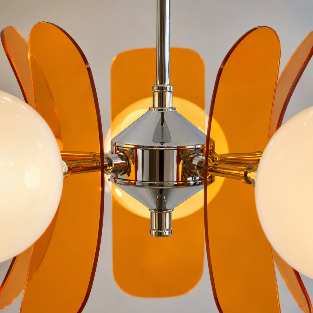 Coloured Petal Chandelier