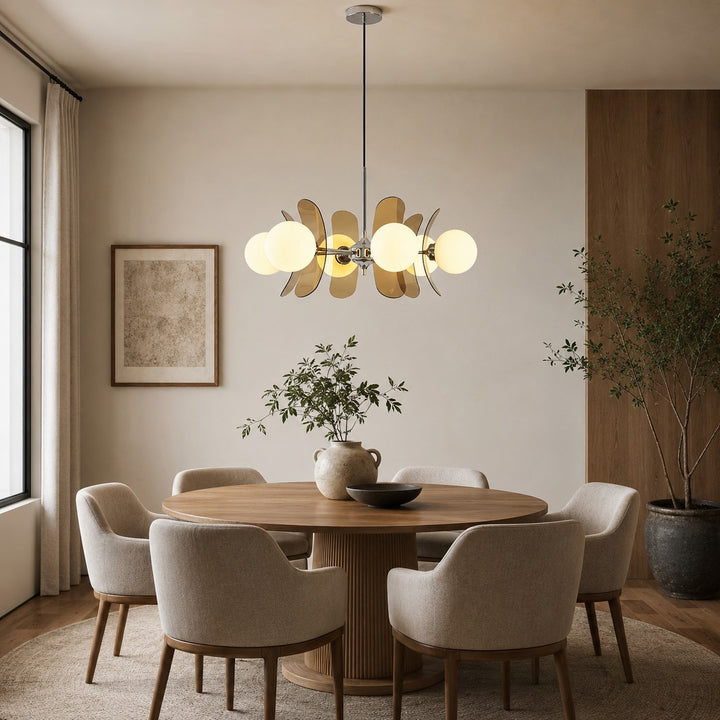 Coloured Petal Chandelier
