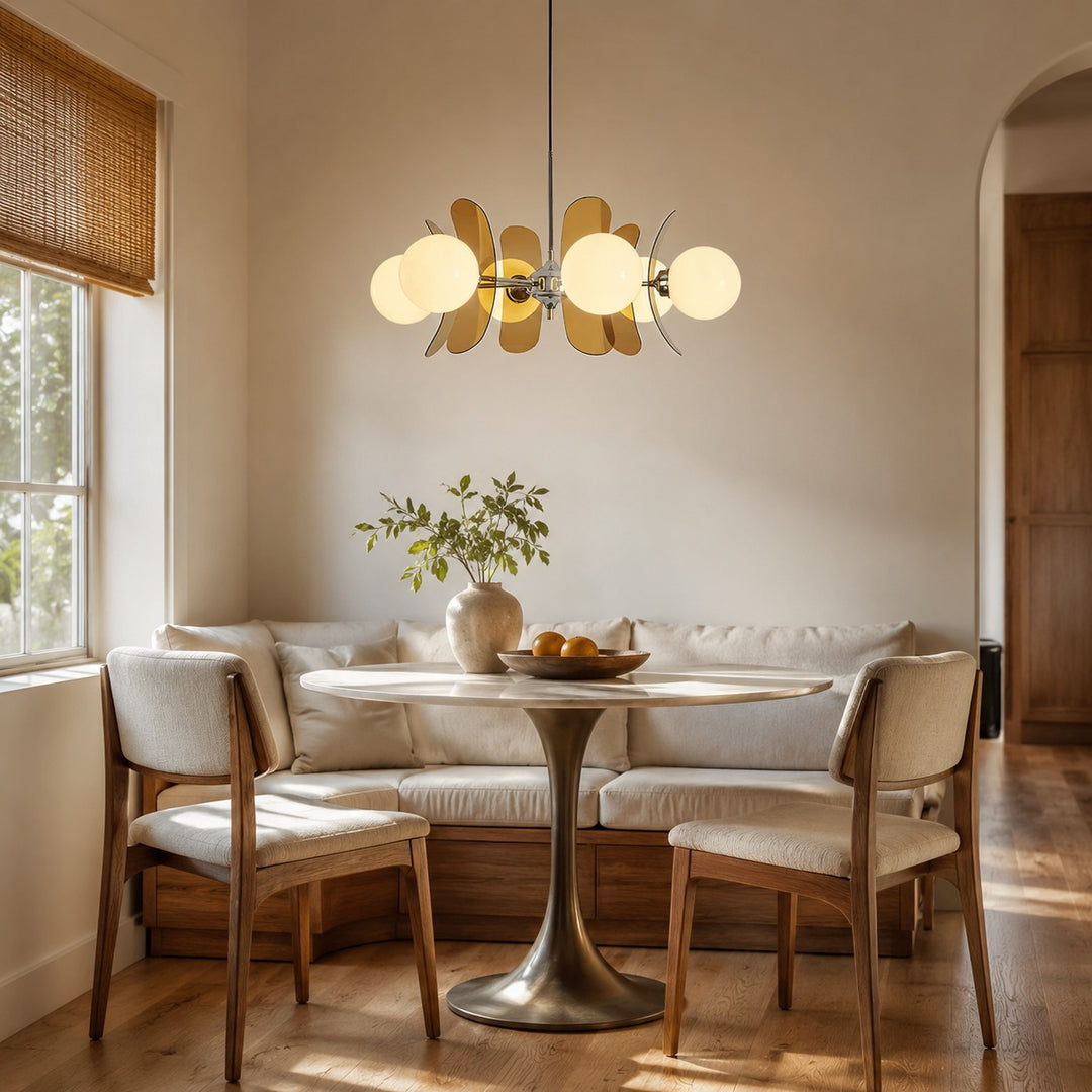 Coloured Petal Chandelier