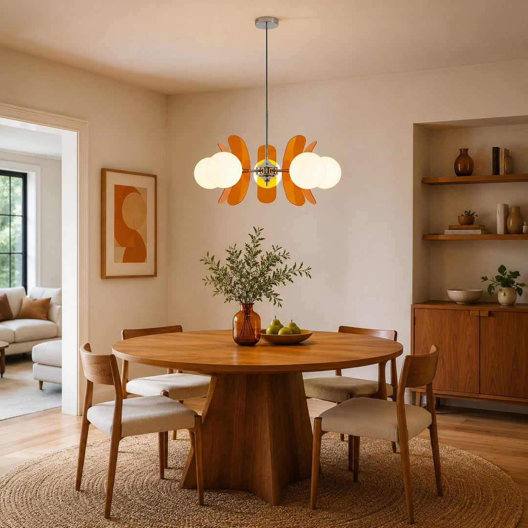 Coloured Petal Chandelier