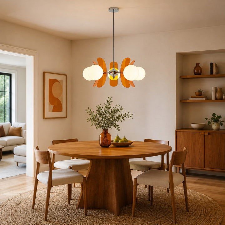 Coloured Petal Chandelier