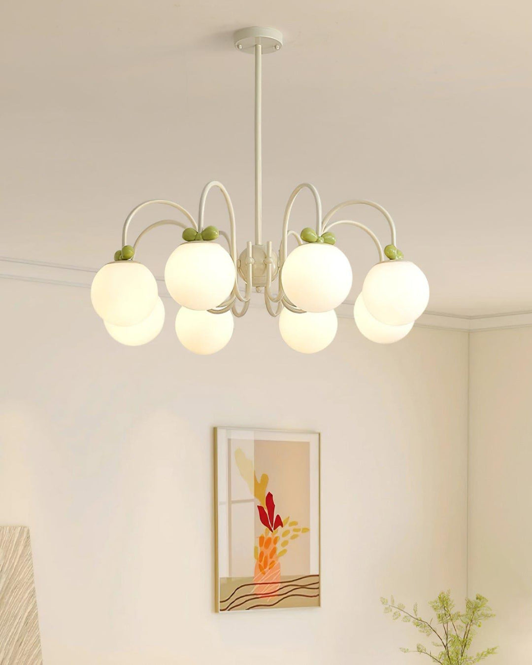 Cream Cherry Chandelier – Playful Elegance with Soft Glow | Vinlighting | Vinlighting