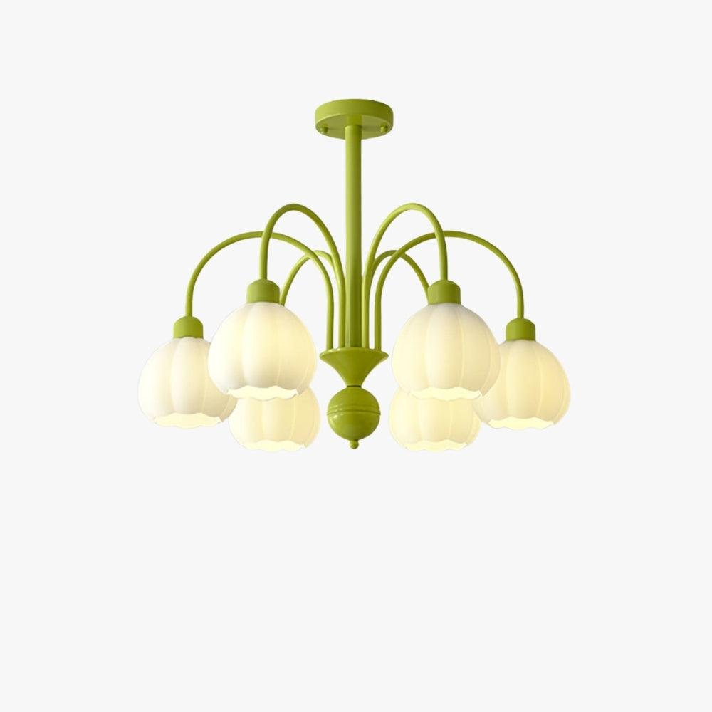 Cream Style Pumpkin Chandelier – Elegant Glass & Metal Lighting | Vinlighting | Vinlighting