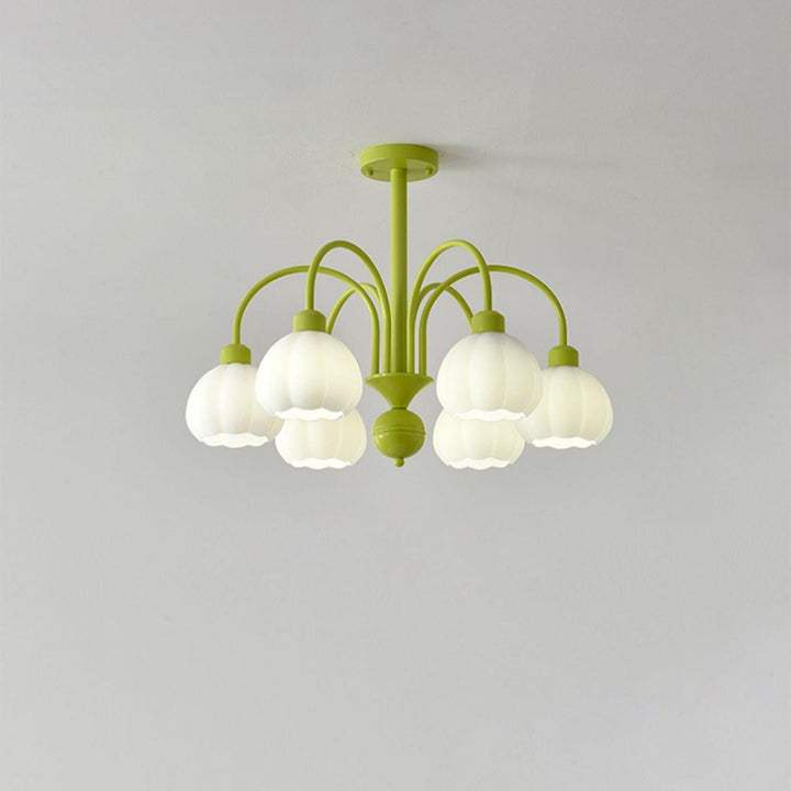 Cream Style Pumpkin Chandelier – Elegant Glass & Metal Lighting | Vinlighting | Vinlighting