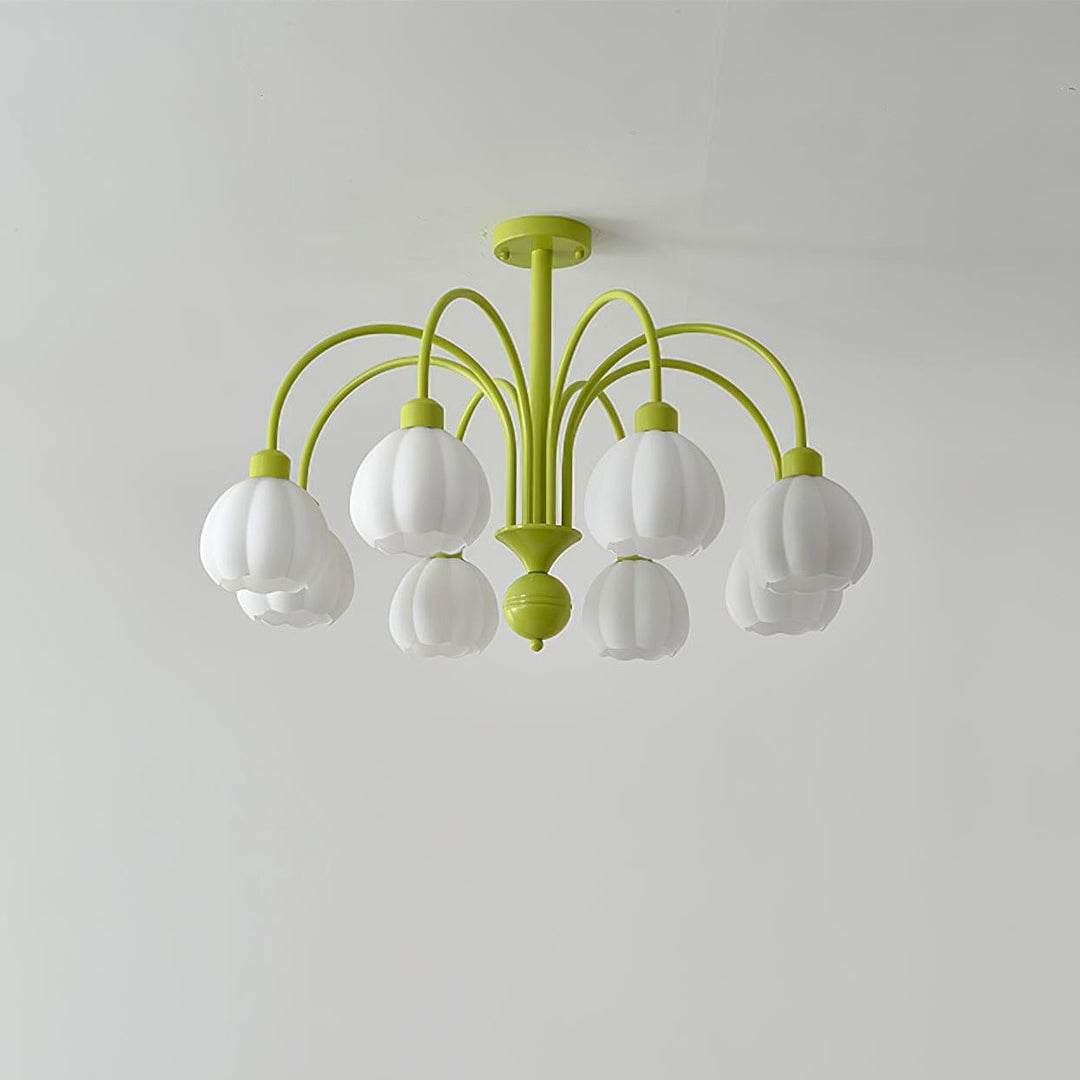 Cream Style Pumpkin Chandelier – Elegant Glass & Metal Lighting | Vinlighting | Vinlighting