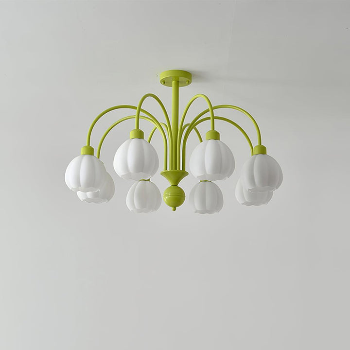 Cream Style Pumpkin Chandelier – Elegant Glass & Metal Lighting | Vinlighting | Vinlighting