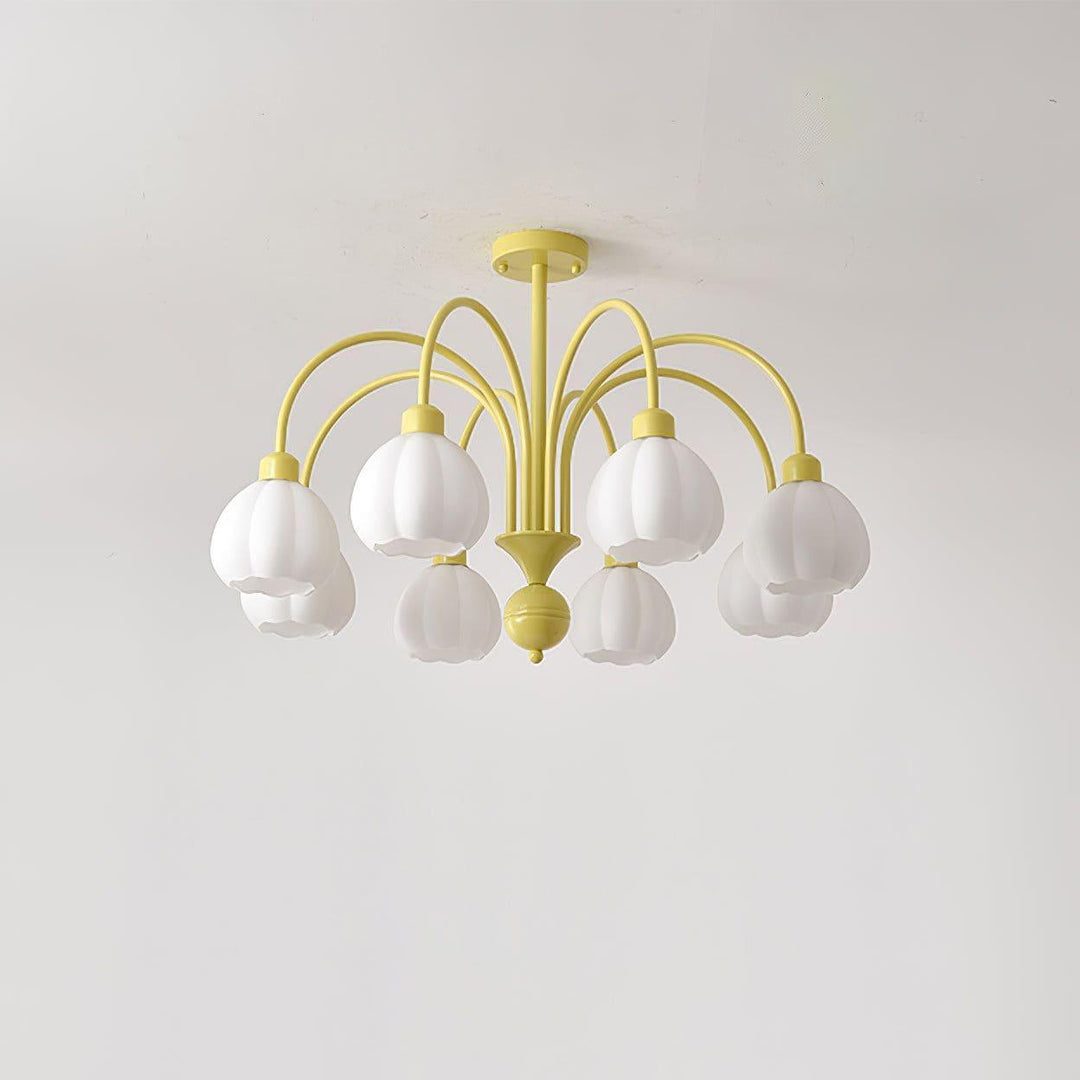 Cream Style Pumpkin Chandelier – Elegant Glass & Metal Lighting | Vinlighting | Vinlighting
