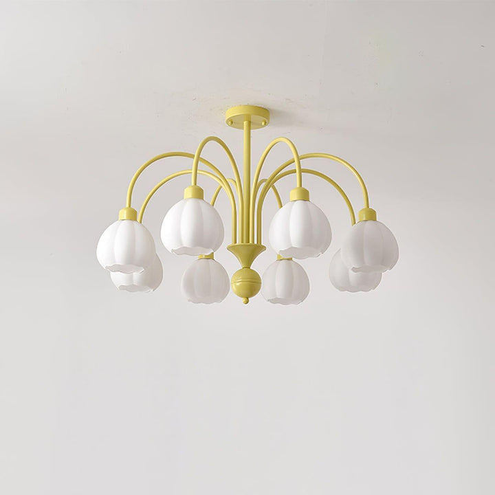 Cream Style Pumpkin Chandelier – Elegant Glass & Metal Lighting | Vinlighting | Vinlighting