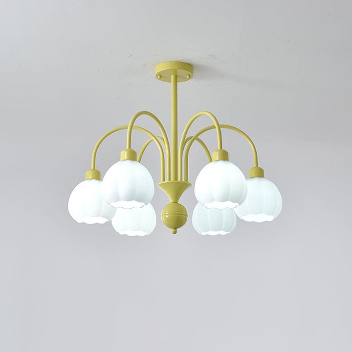 Cream Style Pumpkin Chandelier – Elegant Glass & Metal Lighting | Vinlighting | Vinlighting