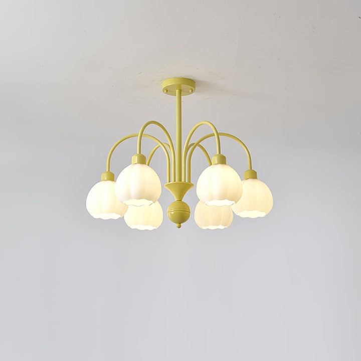 Cream Style Pumpkin Chandelier – Elegant Glass & Metal Lighting | Vinlighting | Vinlighting