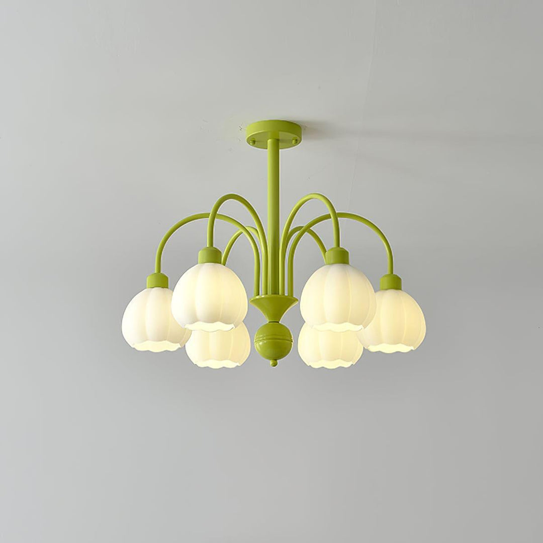 Cream Style Pumpkin Chandelier – Elegant Glass & Metal Lighting | Vinlighting | Vinlighting