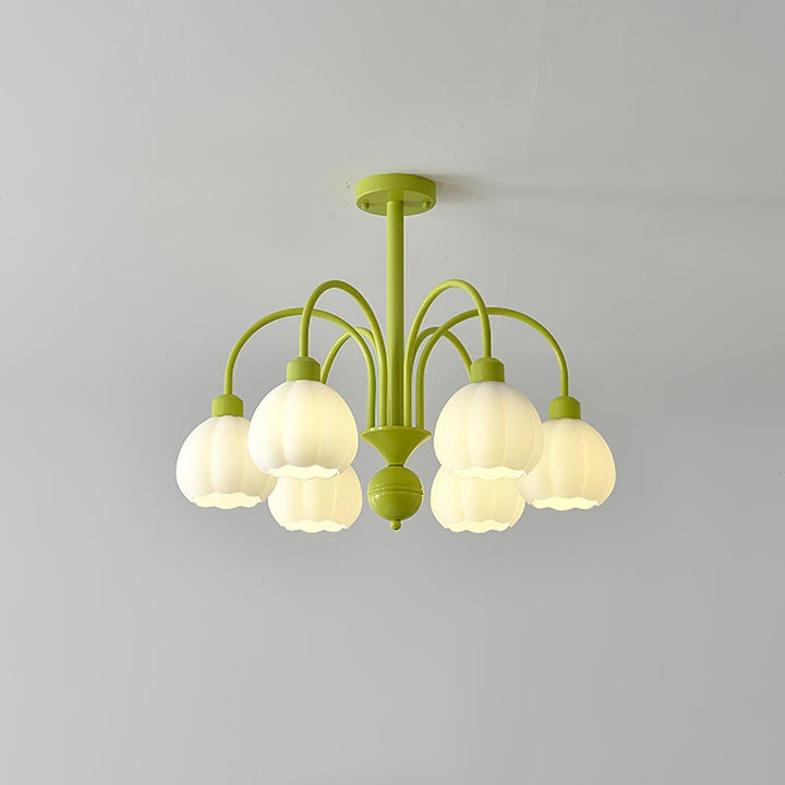 Cream Style Pumpkin Chandelier – Elegant Glass & Metal Lighting | Vinlighting | Vinlighting
