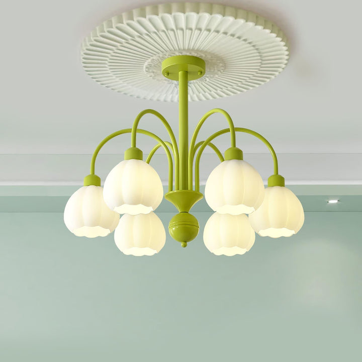 Cream Style Pumpkin Chandelier – Elegant Glass & Metal Lighting | Vinlighting | Vinlighting