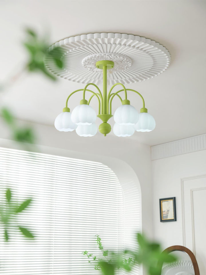 Cream Style Pumpkin Chandelier – Elegant Glass & Metal Lighting | Vinlighting | Vinlighting