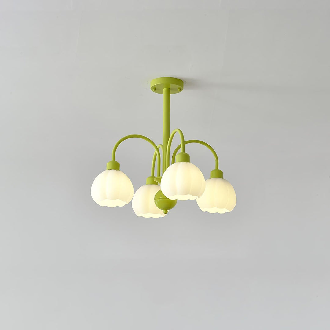 Cream Style Pumpkin Chandelier – Elegant Glass & Metal Lighting | Vinlighting | Vinlighting