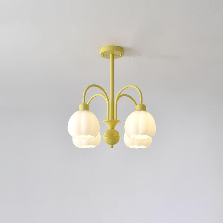 Cream Style Pumpkin Chandelier – Elegant Glass & Metal Lighting | Vinlighting | Vinlighting