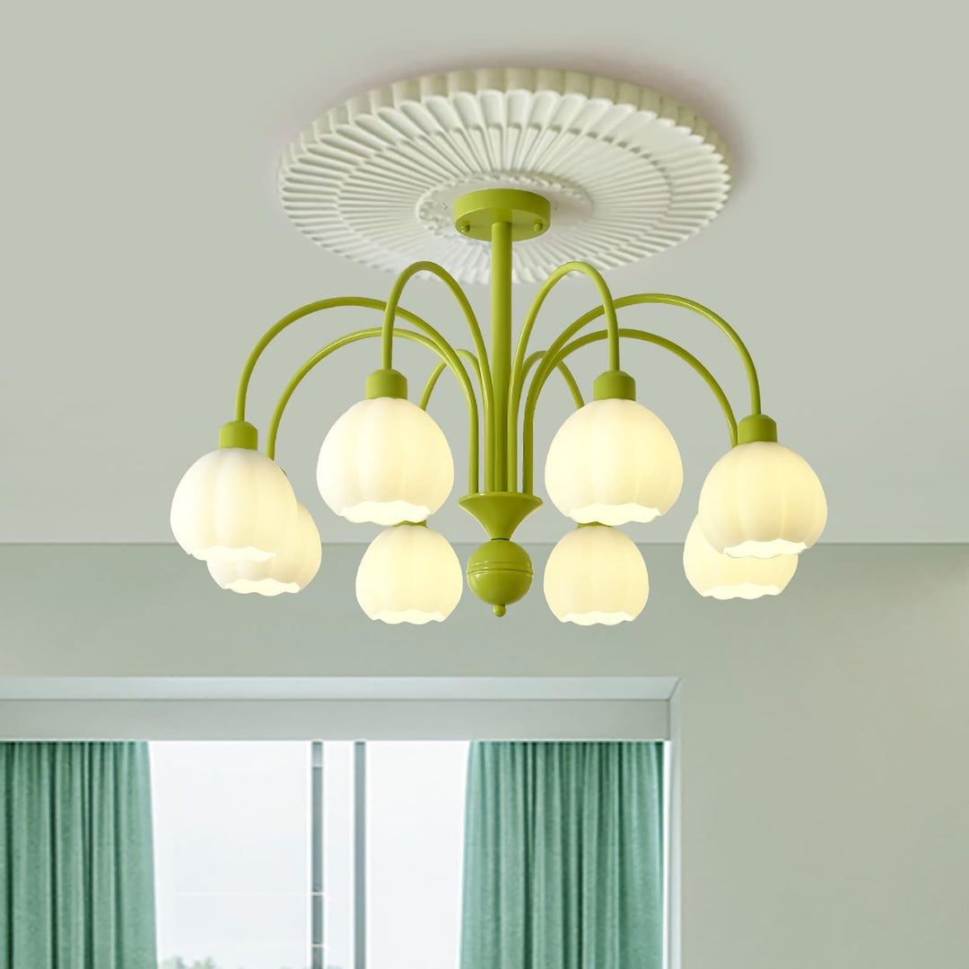 Cream Style Pumpkin Chandelier – Elegant Glass & Metal Lighting | Vinlighting | Vinlighting