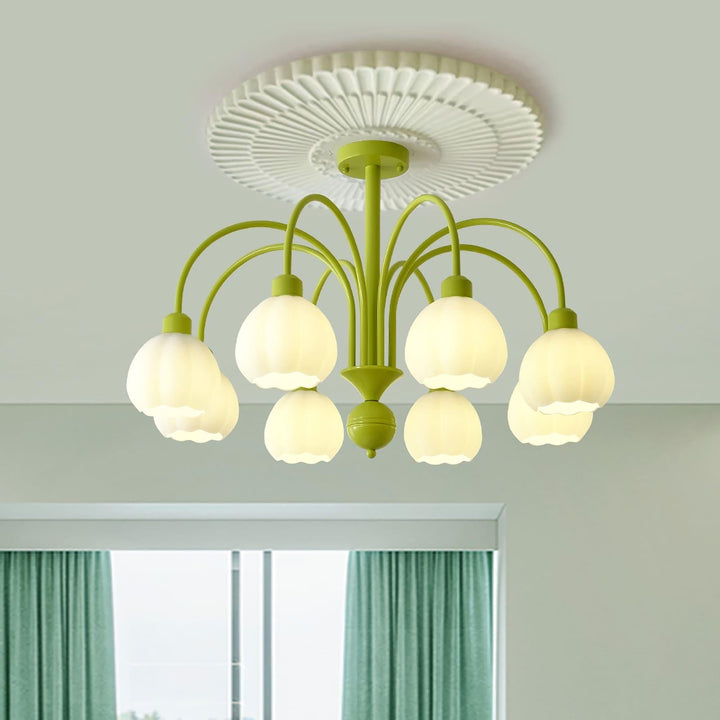 Cream Style Pumpkin Chandelier – Elegant Glass & Metal Lighting | Vinlighting | Vinlighting