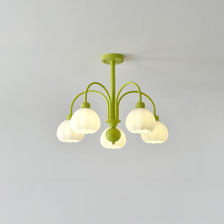 Cream Style Pumpkin Chandelier – Elegant Glass & Metal Lighting | Vinlighting | Vinlighting