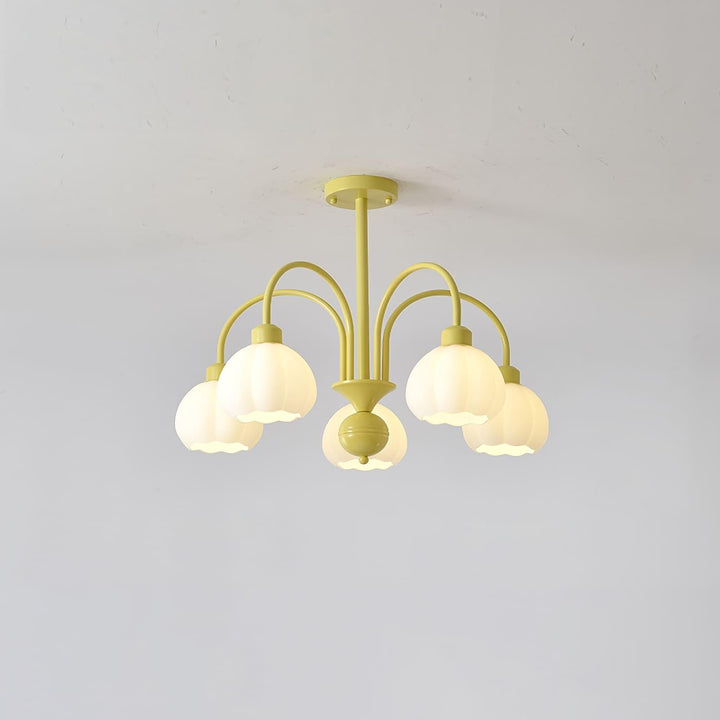 Cream Style Pumpkin Chandelier – Elegant Glass & Metal Lighting | Vinlighting | Vinlighting