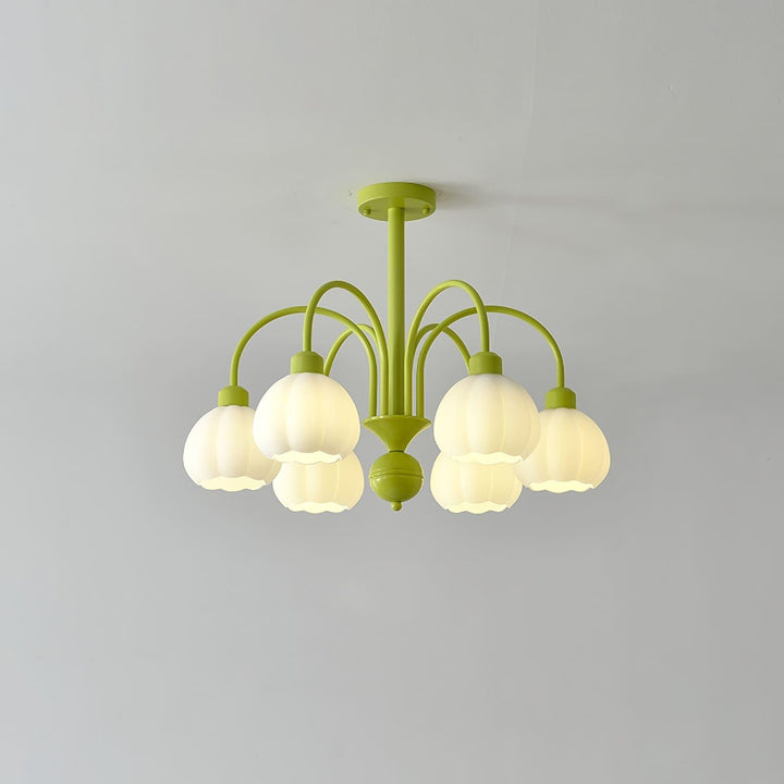 Cream Style Pumpkin Chandelier – Elegant Glass & Metal Lighting | Vinlighting | Vinlighting