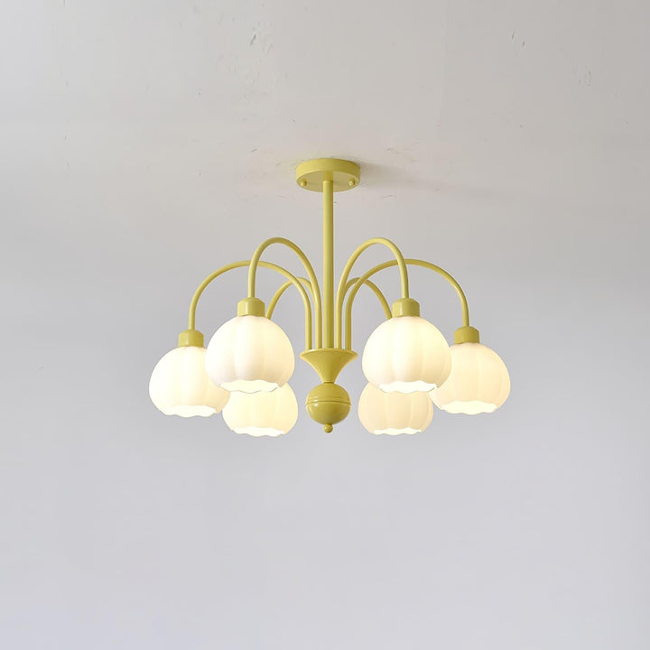 Cream Style Pumpkin Chandelier – Elegant Glass & Metal Lighting | Vinlighting | Vinlighting