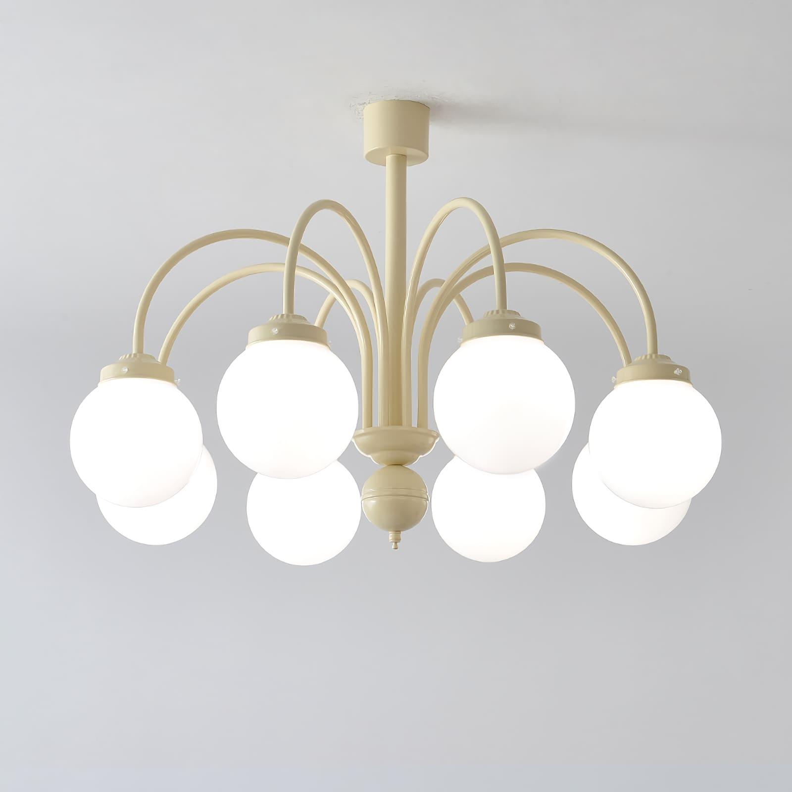 Glass Sphere Cream Chandelier - Vinlighting