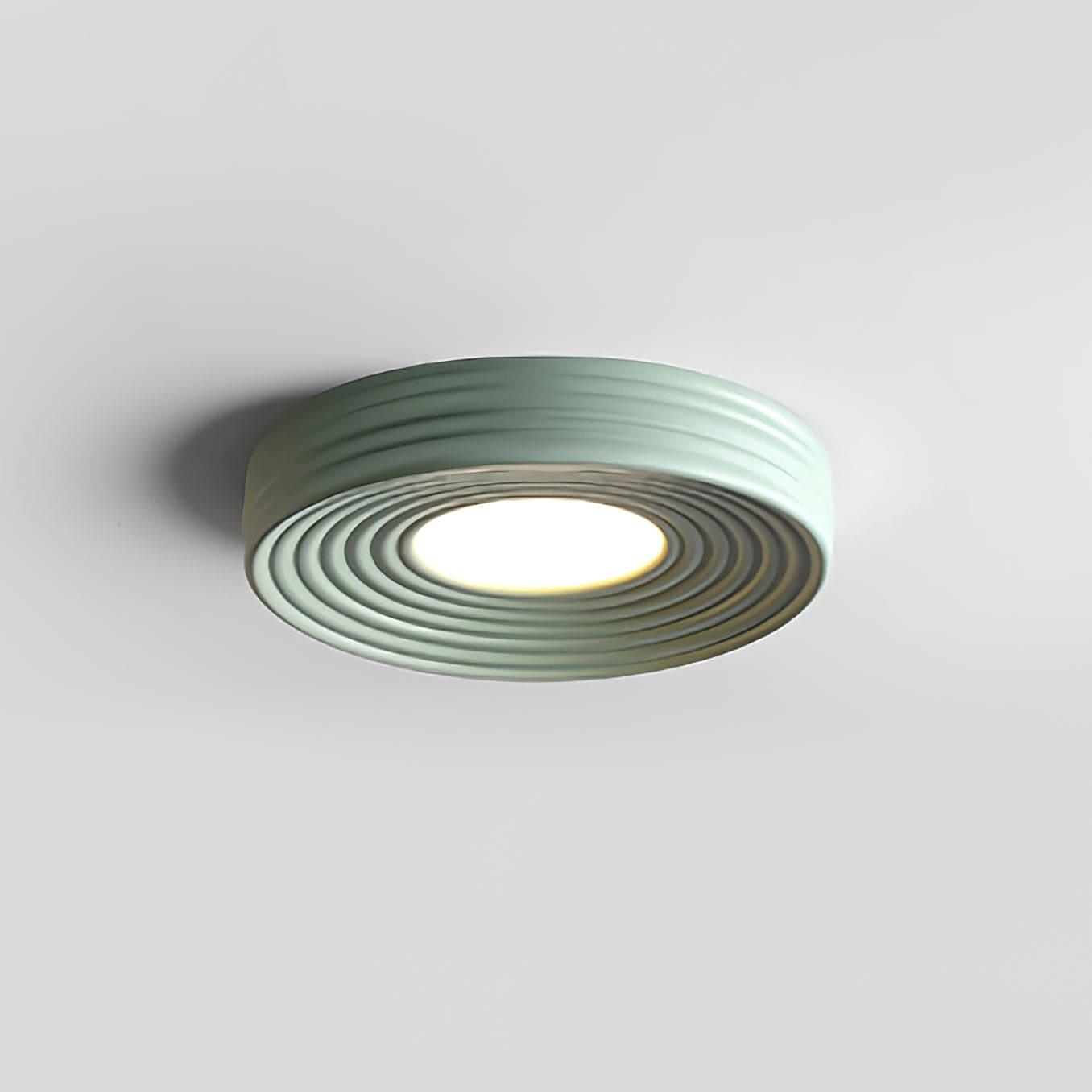 Cream Ribbed Ceiling Light - Vinlighting