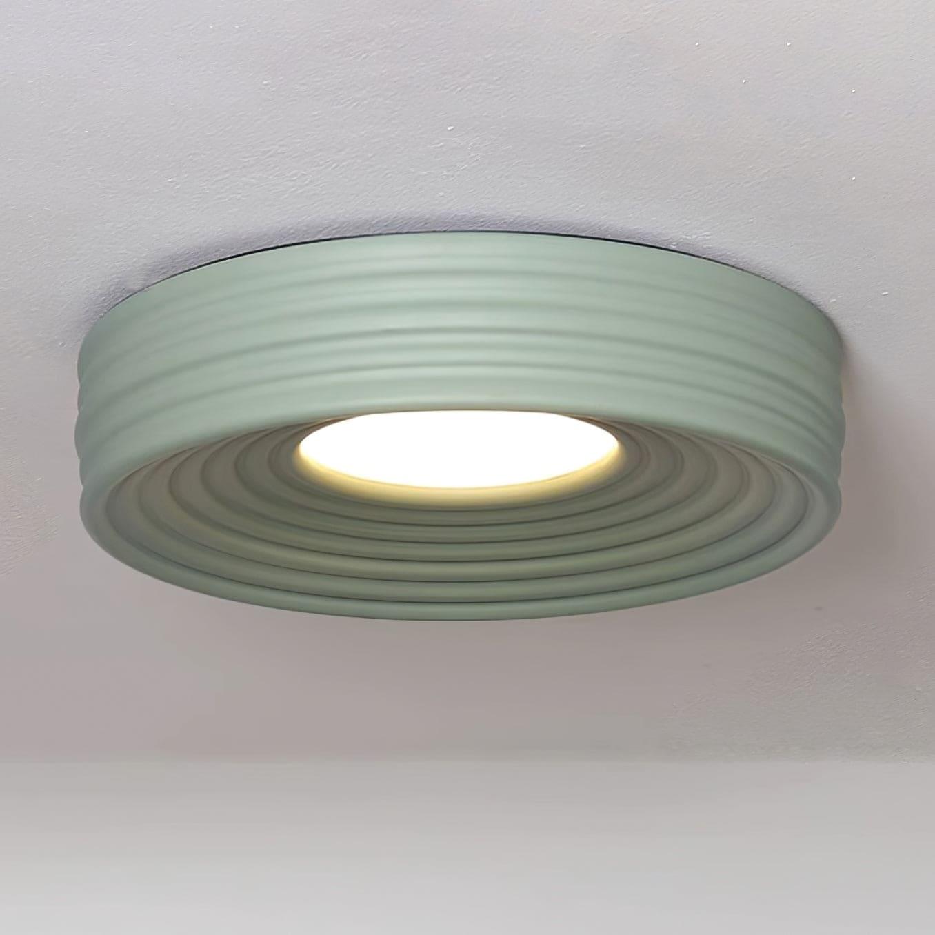 Cream Ribbed Ceiling Light - Vinlighting