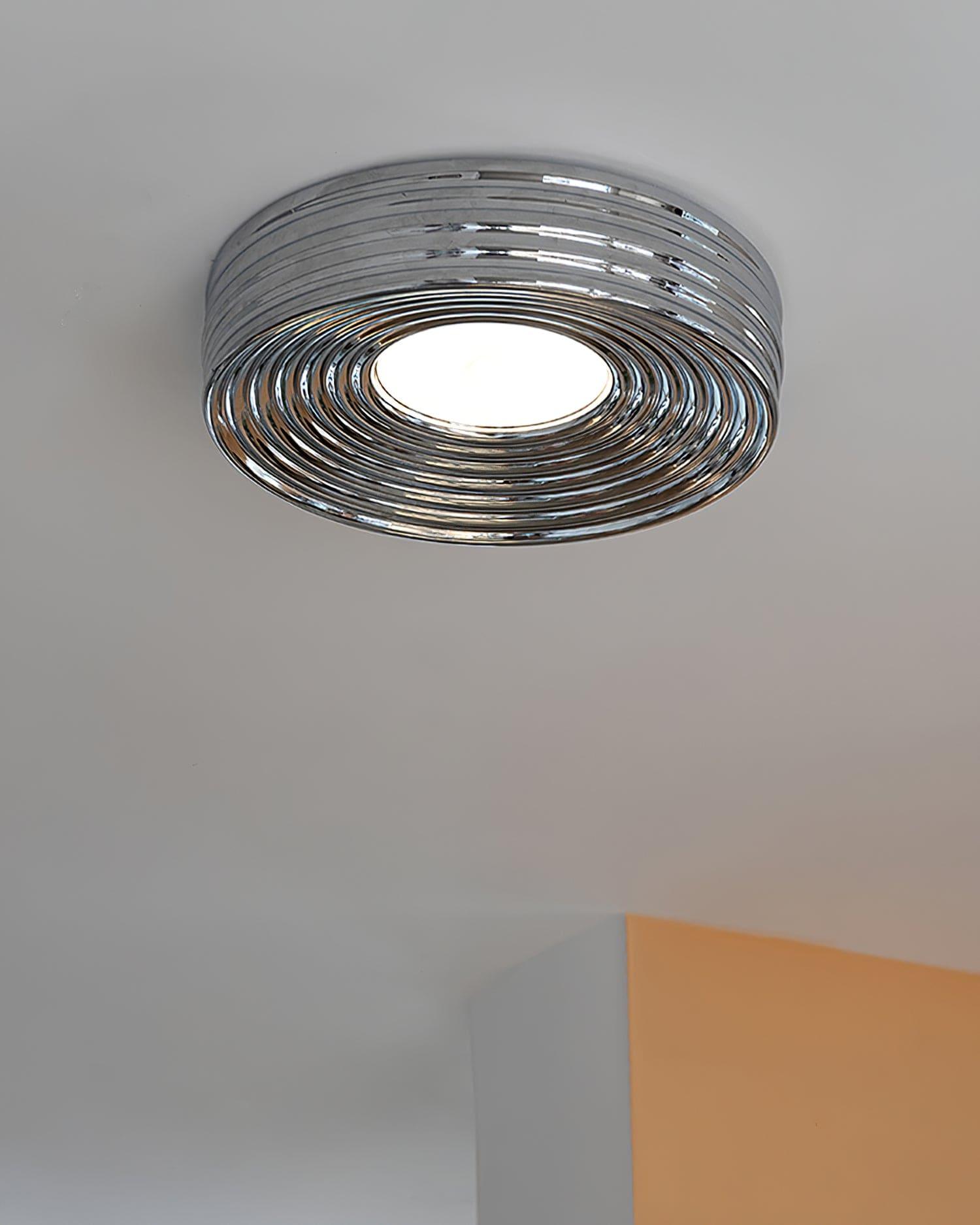 Cream Ribbed Ceiling Light - Vinlighting