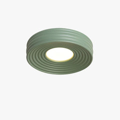 Cream Ribbed Ceiling Light