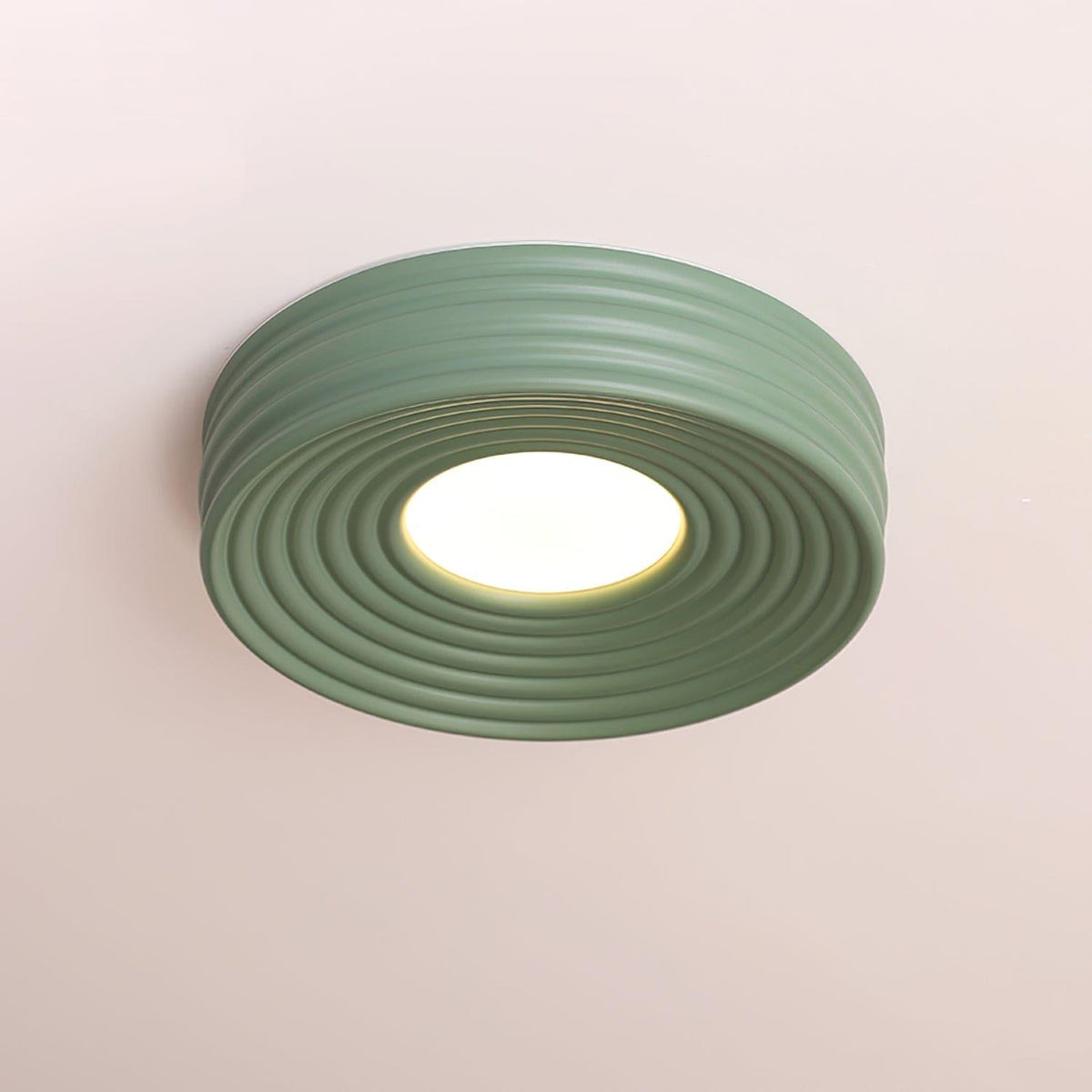 Cream Ribbed Ceiling Light - Vinlighting