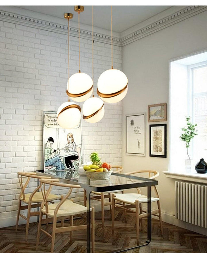 Crescent Pendant Lamp | Copper Globe Hanging Light | Vinlighting | Vinlighting