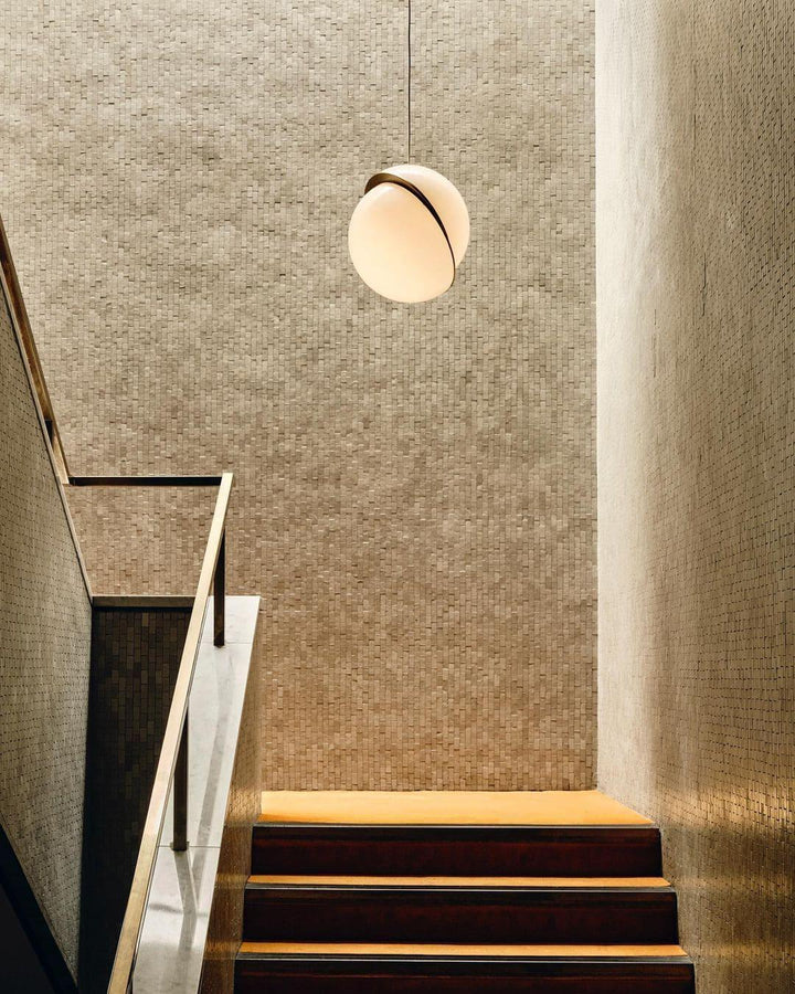 Crescent Pendant Lamp | Copper Globe Hanging Light | Vinlighting | Vinlighting