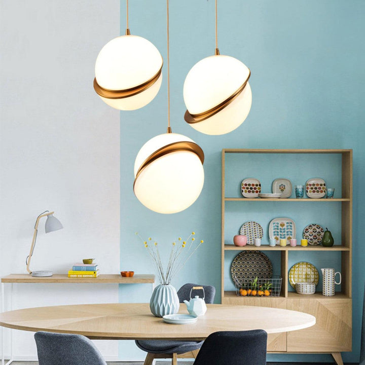 Crescent Pendant Lamp | Copper Globe Hanging Light | Vinlighting | Vinlighting
