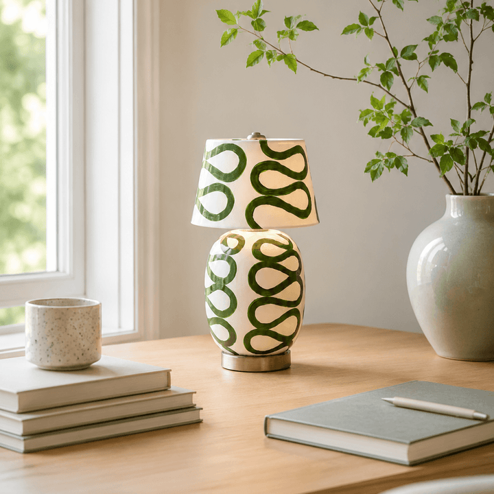 Cressa Artistic Ceramic Mini LED Accent Table Lamp for Bedroom