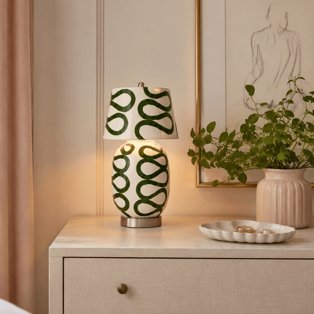 Cressa Artistic Ceramic Mini LED Accent Table Lamp for Bedroom