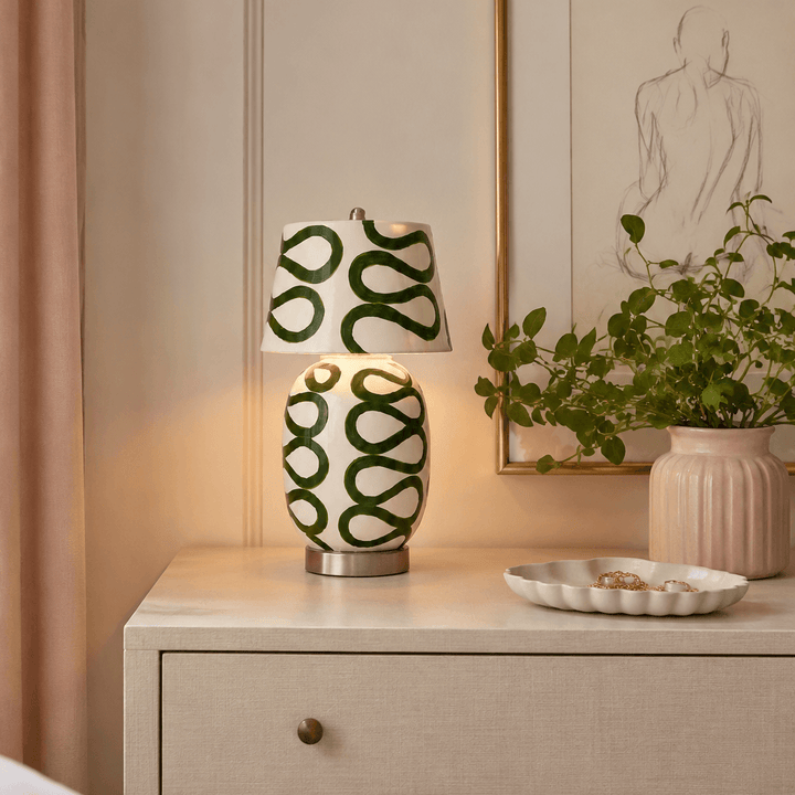 Cressa Artistic Ceramic Mini LED Accent Table Lamp for Bedroom