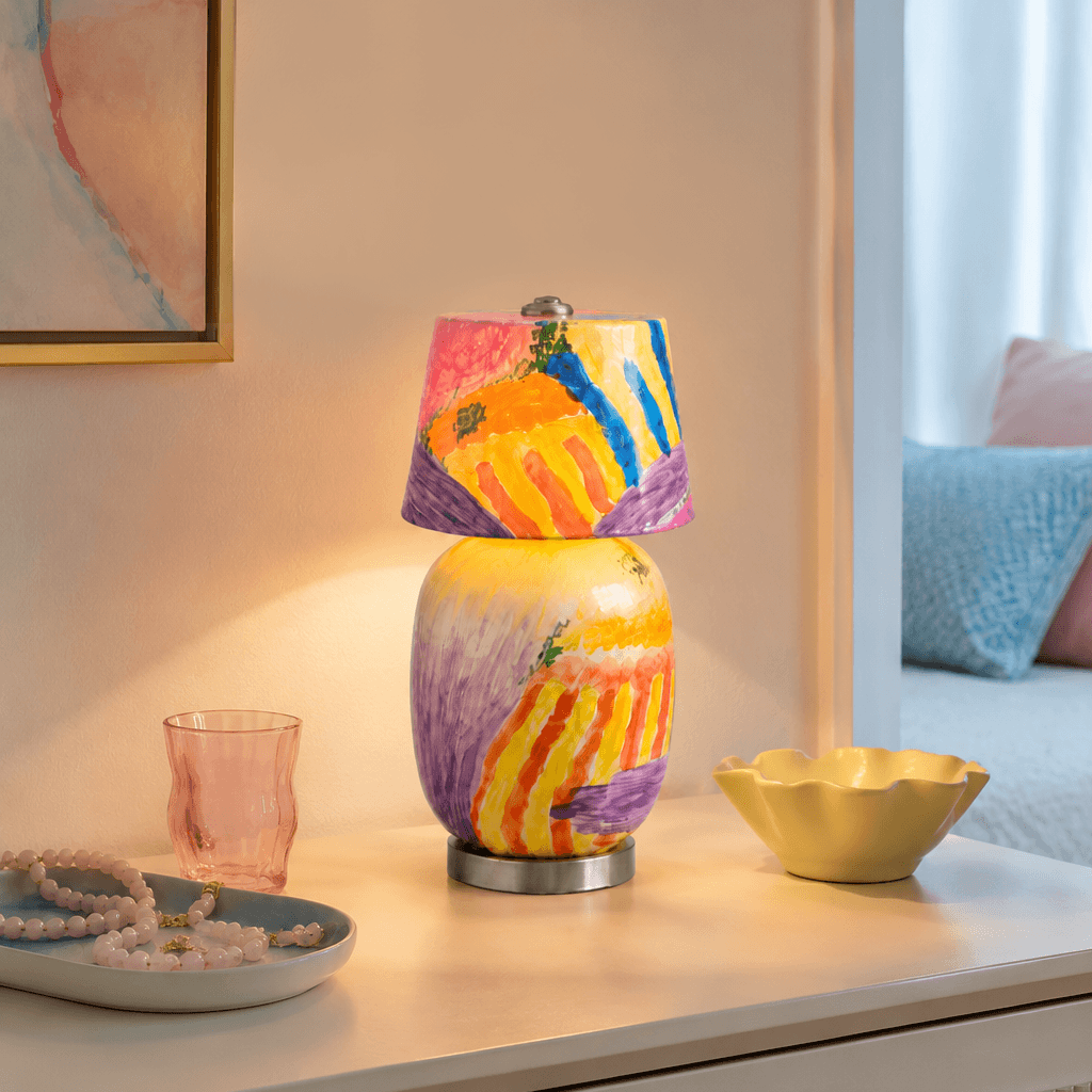 Cressa Artistic Ceramic Mini LED Accent Table Lamp for Bedroom