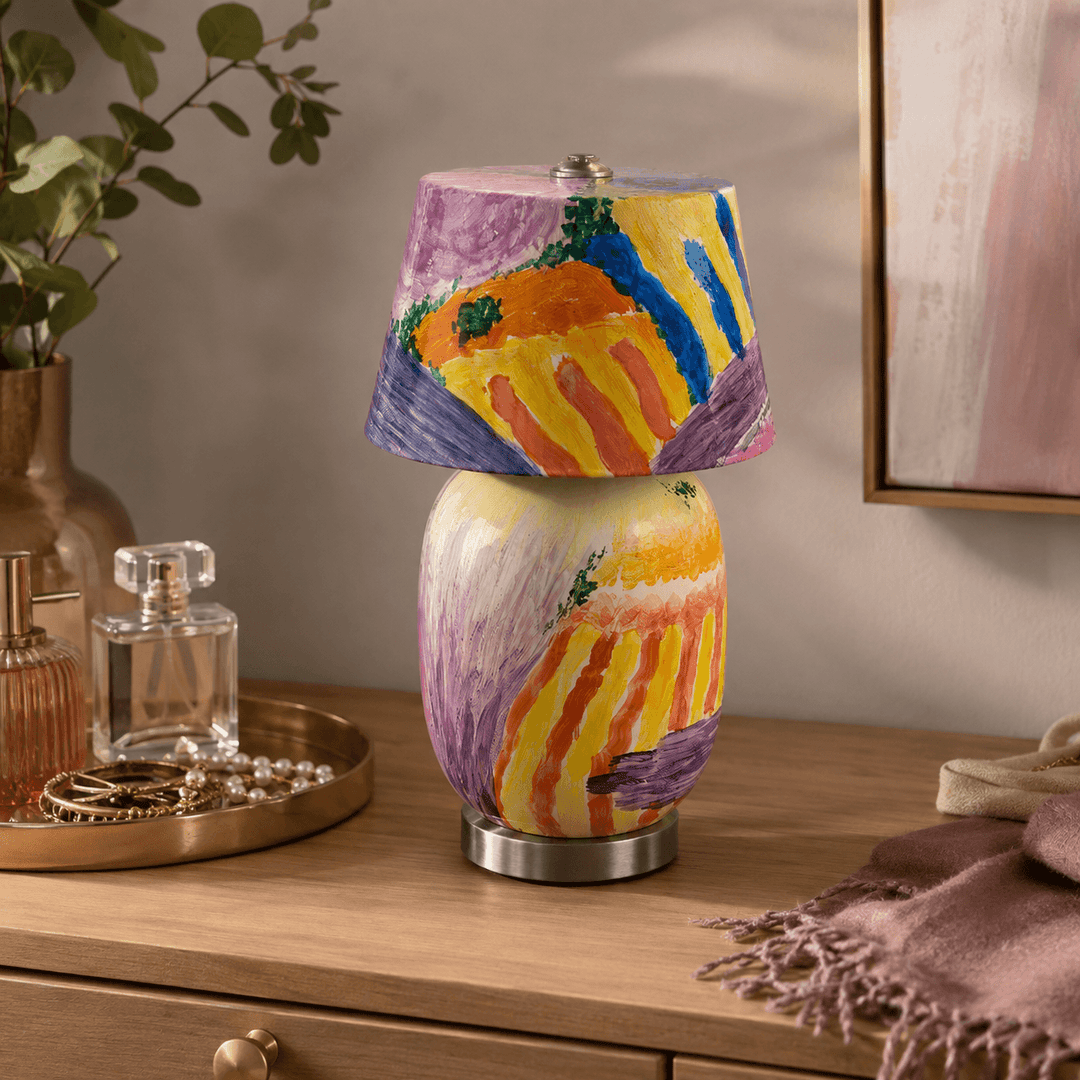 Cressa Artistic Ceramic Mini LED Accent Table Lamp for Bedroom