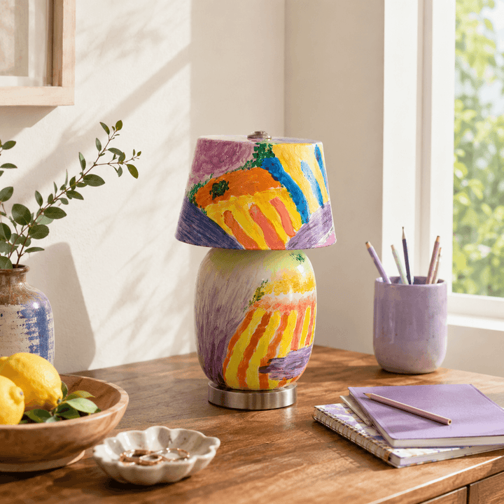 Cressa Artistic Ceramic Mini LED Accent Table Lamp for Bedroom