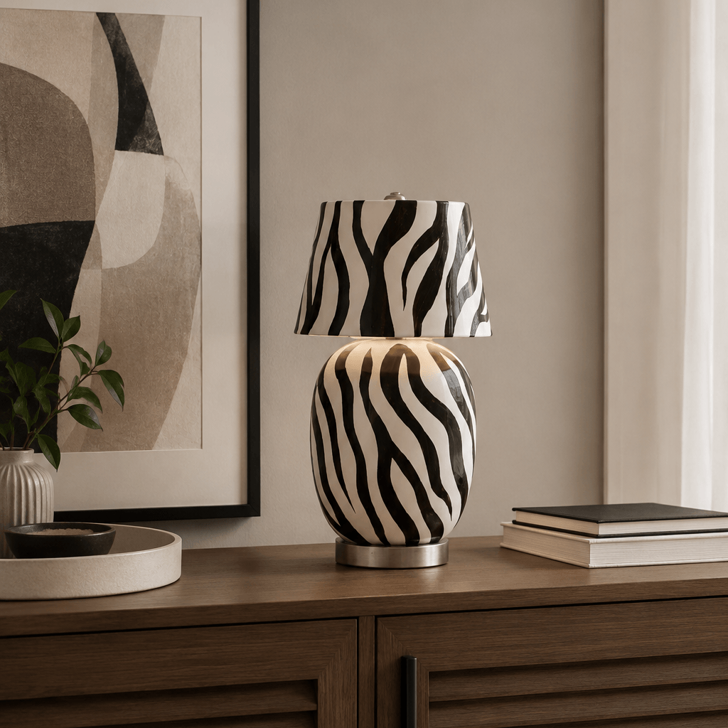 Cressa Artistic Ceramic Mini LED Accent Table Lamp for Bedroom