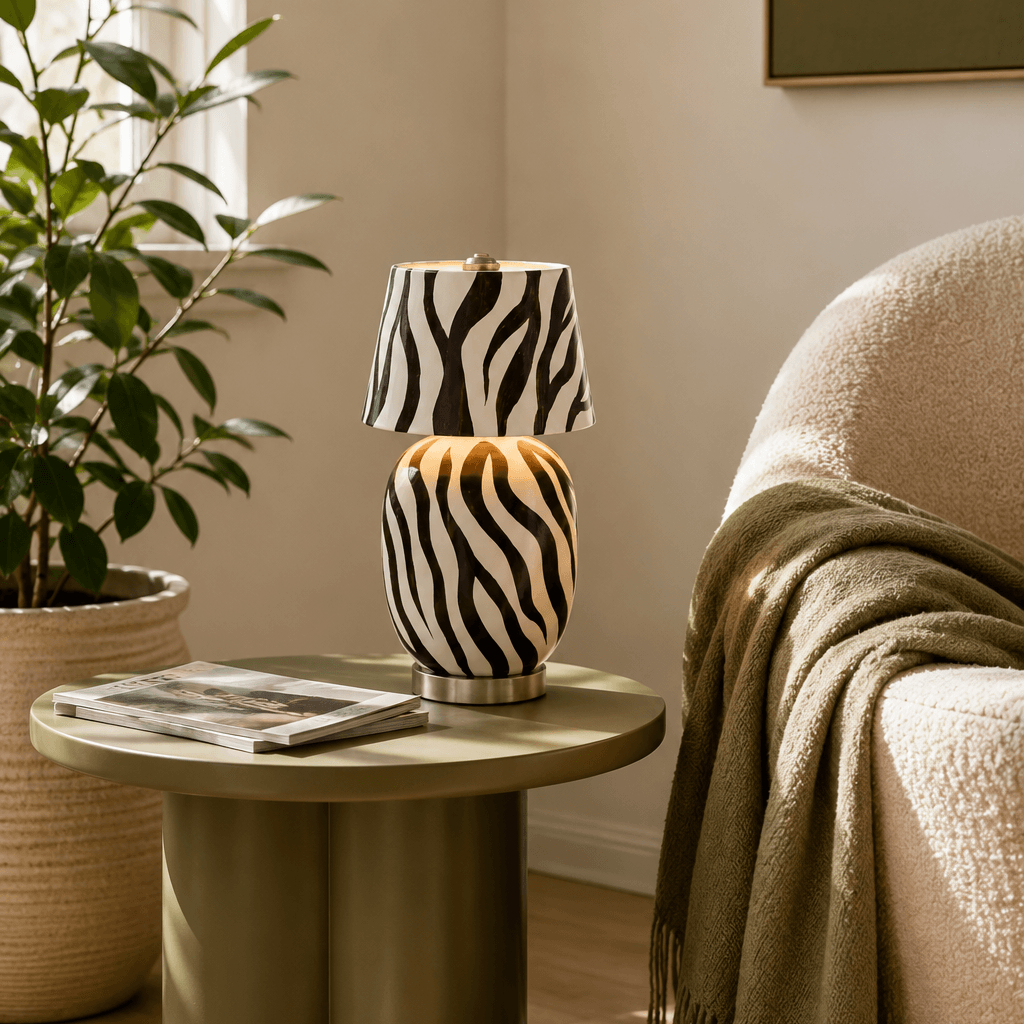 Cressa Artistic Ceramic Mini LED Accent Table Lamp for Bedroom