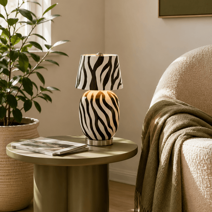 Cressa Artistic Ceramic Mini LED Accent Table Lamp for Bedroom
