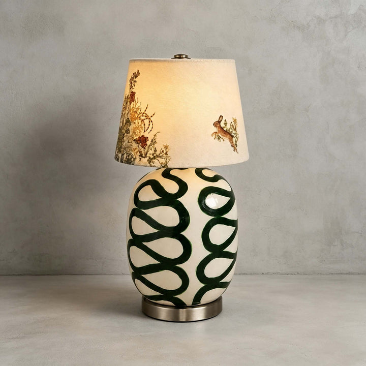 Cressa Artistic Ceramic LED Mini Table Lamp for Bedside Nightstand