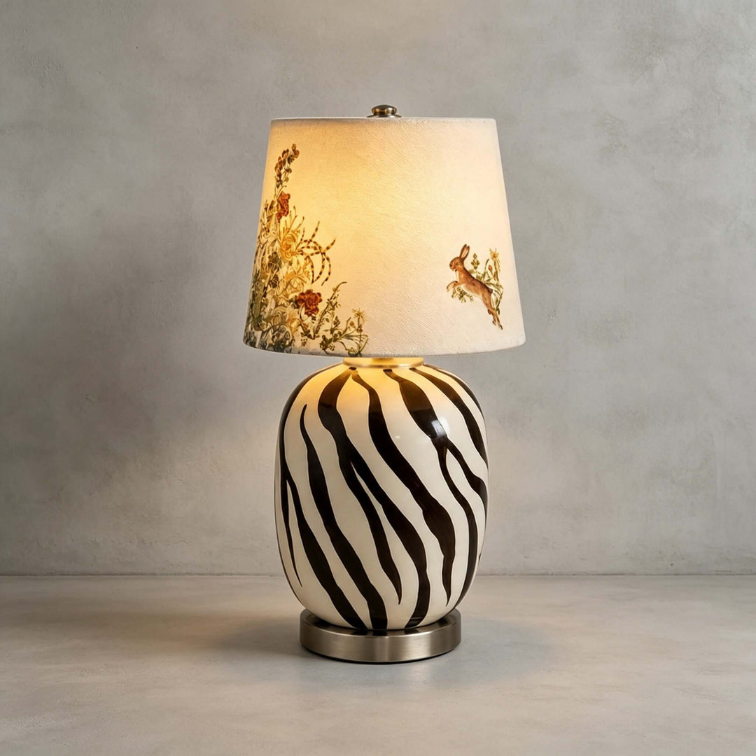 Cressa Artistic Ceramic LED Mini Table Lamp for Bedside Nightstand