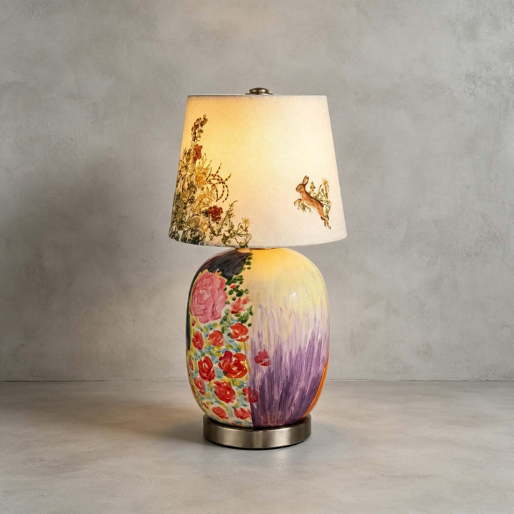 Cressa Artistic Ceramic LED Mini Table Lamp for Bedside Nightstand