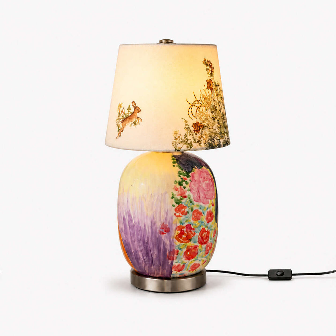 Cressa Artistic Ceramic LED Mini Table Lamp for Bedside Nightstand